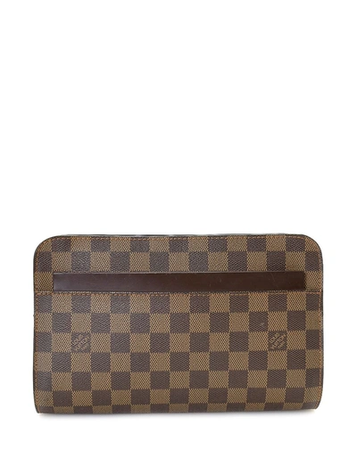 Pre-owned Louis Vuitton  Pochette Saint Louis Clutch In Brown