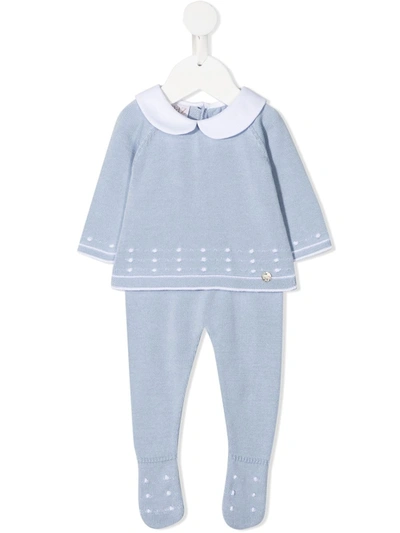 Paz Rodriguez Babies' Long-sleeve Pyjama Set In 蓝色
