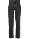 Apc High-rise Cropped Jeans In Black