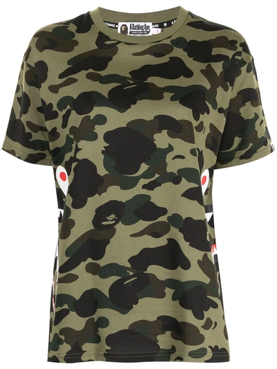 A Bathing Ape Camouflage-print Short-sleeve T-shirt In Green