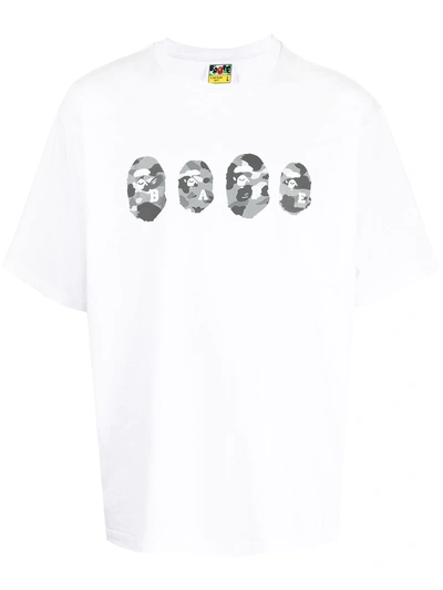 A Bathing Ape Graphic-print Short-sleeve T-shirt In White