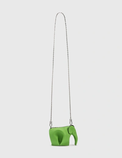 Loewe Elephant Pouch In Green