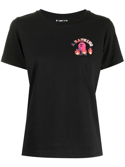 A Bathing Ape Logo-print Short-sleeve T-shirt In Black