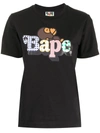 A BATHING APE LOGO-PRINT SHORT-SLEEVE T-SHIRT