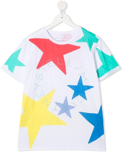 Stella Mccartney Kids' Graphic-print Short-sleeve T-shirt In White