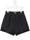 CHLOÉ PINSTRIPE FITTED SHORTS