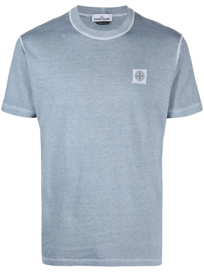 Stone Island Chest Logo-patch T-shirt In Blue