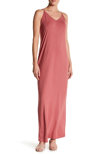 Abound Knit V-neck Maxi Dress In Pink Malaga