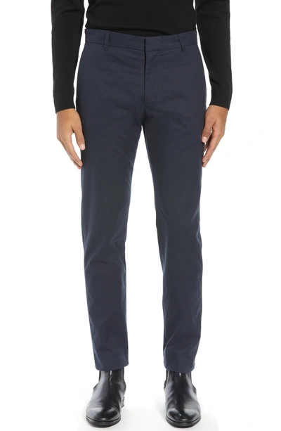 Vince Griffith Slim Fit Microcheck Stretch Cotton Chino Pants In Nova