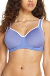 Wacoal Women's Contrast Trim Contour Sport Bra 853302 In Bleached/w