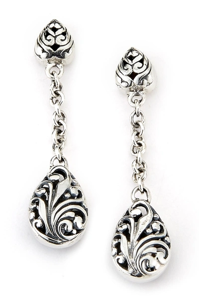 Samuel B Jewelry Sterling Silver Pear Shape Dangling Earrings