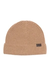 Hickey Freeman Cashmere Knit Cuffed Beanie In Camel
