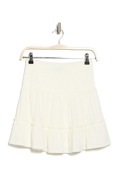 19 Cooper Ruffle Hem Knit Skirt In White