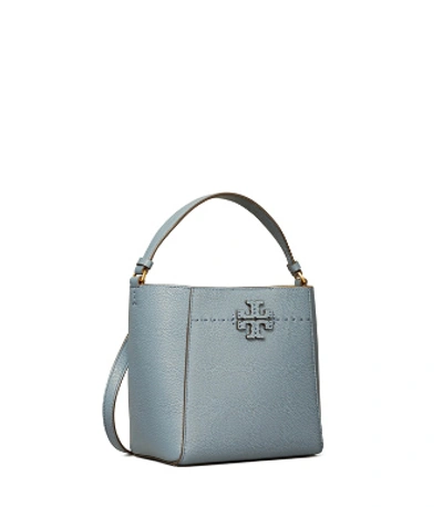 Tory Burch Mcgraw Small Bucket Bag In Brunnera