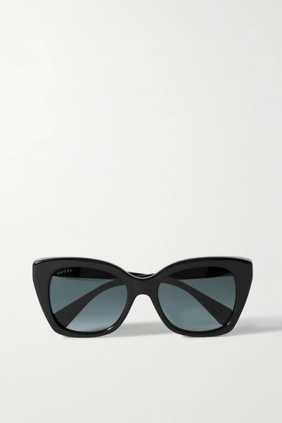 Gucci Oversized Square Cat-eye Acetate Sunglasses In Black