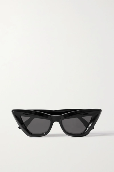 Bottega Veneta Edgy Cat-eye Acetate Sunglasses In Black