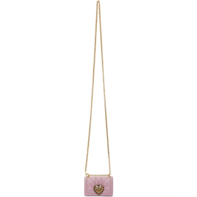 Dolce & Gabbana Pink Mini Devotion Crossbody Bag In 8l418 Pink