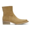 ACNE STUDIOS BEIGE SUEDE ANKLE BOOTS