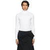 Raf Simons White Archive Redux 'r' Embroidery Turtleneck In 00010 White