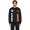 Raf Simons Black Sterling Ruby Edition Patches Sweatshirt In 00099 Black