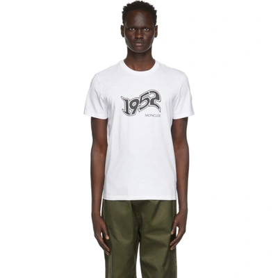 MONCLER GENIUS 2 MONCLER 1952 WHITE LOGO T-SHIRT 