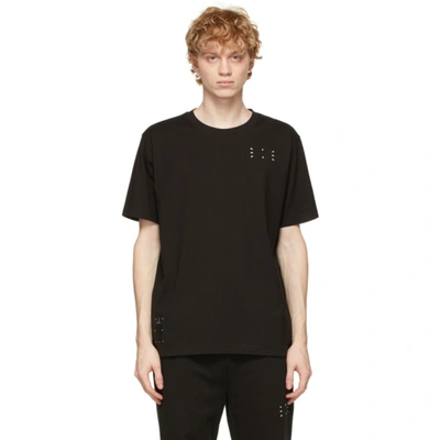 Mcq By Alexander Mcqueen Mens Darkest Black Ic0 Logo-appliqué Cotton-jersey T-shirt M