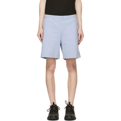 Mcq By Alexander Mcqueen Embroidered Logo Cotton Track Shorts In Purple