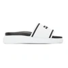 ALEXANDER MCQUEEN WHITE & BLACK OVERSIZED HYBRID SLIDES