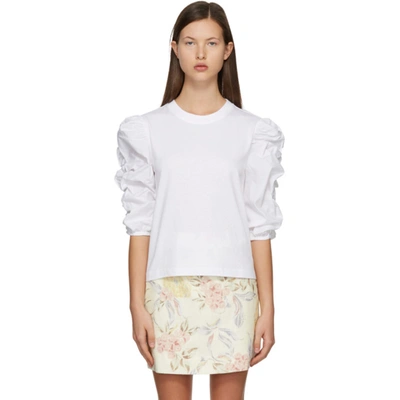 See By Chloé Puff-gathered Sleeve T-shirt In White