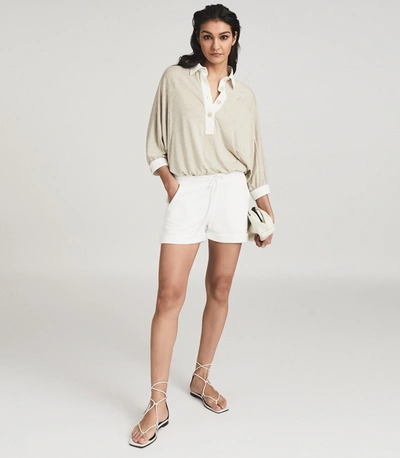Reiss Loungewear Jersey Shorts In White