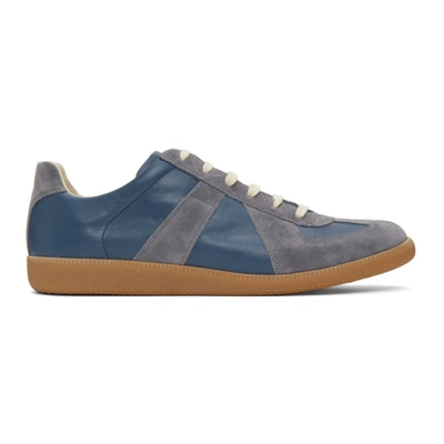 Maison Margiela Light Blue Leather Replica Trainers