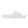 Mm6 Maison Margiela Logo Embossed Slide Slippers In T1003 White