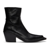 ACNE STUDIOS BLACK LEATHER ANKLE BOOTS