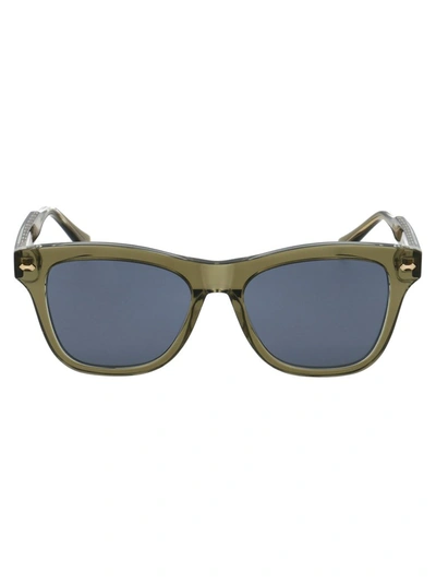 Gucci Eyewear Square Frame Sunglasses In 002 Green Green Blue