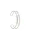 Off-white Paperclip Open Cuff Bracelet In Silver