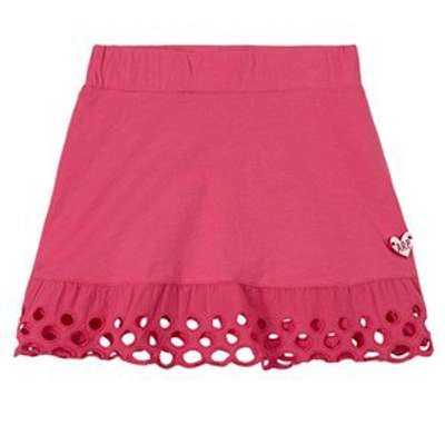 Agatha Ruiz De La Prada Kids'  Fuchsia Embroidered Hem Skirt In Pink