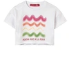 AGATHA RUIZ DE LA PRADA AGATHA RUIZ DE LA PRADA WHITE BRANDED CROP T-SHIRT,7TS5718