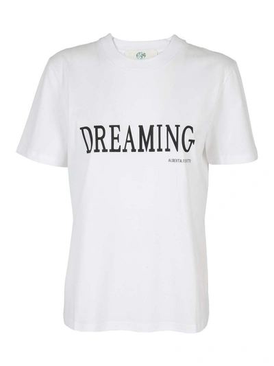 Alberta Ferretti Dreaming Cotton Jersey Regular  T-shirt In White