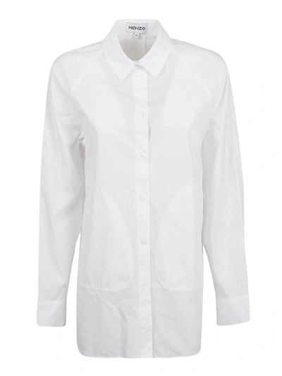 Kenzo Two-pocket Cotton Shirt In White