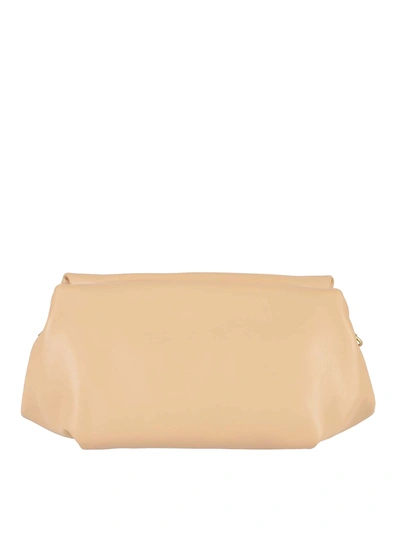Gianni Chiarini Colette Smooth Leather Clutch In Powder Pink In Torrone