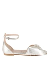 RED VALENTINO LAMINATED LEATHER SANDALS