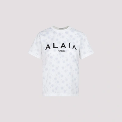 Alaïa Editions Printed Cotton-jersey T-shirt In Black