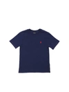 Polo Ralph Lauren Logo-embroidered Cotton-jersey T-shirt In Blue