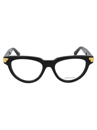 Bottega Veneta Bv1106o Glasses In 001 Black Black Transparent