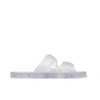 Gcds Purple Transparent Rubber Slider Sandals In White