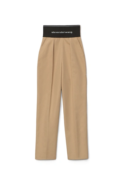Alexander Wang Straight Leg Trouser In Cotton Tailoring In Chino