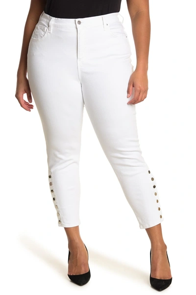 Veronica Beard Kate High Waisted Skinny Jeans In White