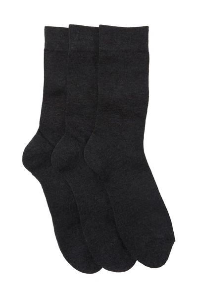Nordstrom Rack Cushioned Crew Socks In Charcoal Heather