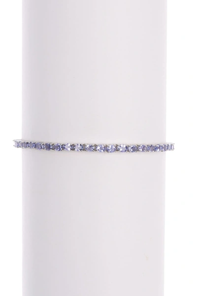 Effy Sterling Silver Tanzanite Tennis Bracelet In Purple