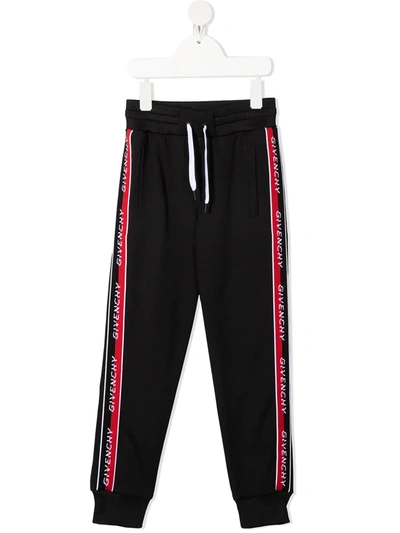 Givenchy Kids' Logo-trim Track Pants In Black